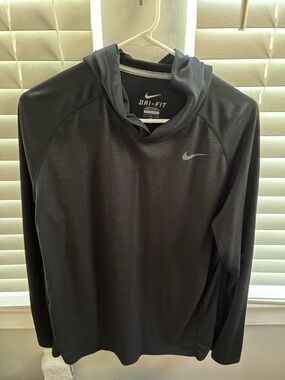 Nike Black Dri-FIT Hooded Performance Pullover
